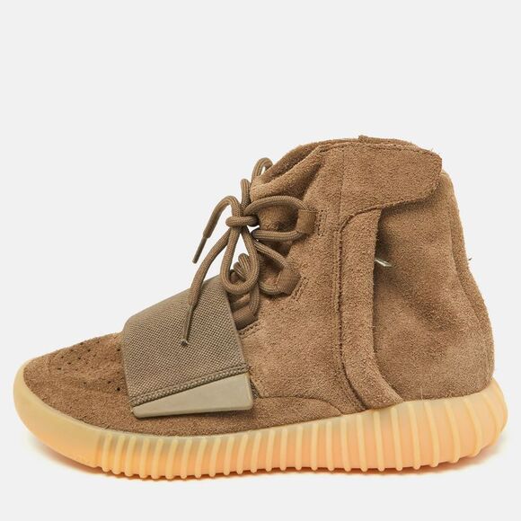 Yeezy x Adidas Brown Suede Boost 750 High Top Sneakers Size 40 - Picture 1 of 4